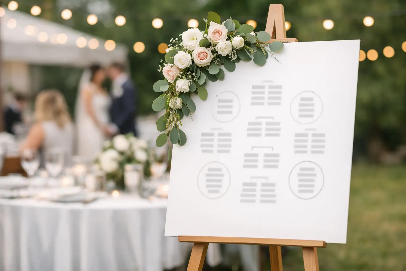 Table Plan Signs for Wedding Guests Can Read